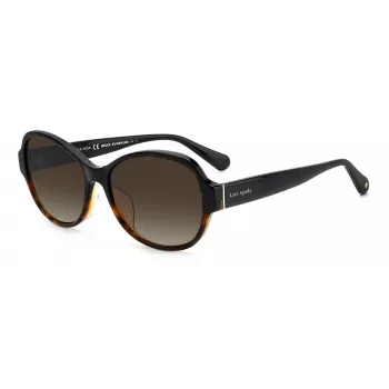 Kate Spade Addilynn Occhiali da sole donna - montatura in acetato nero, lenti grigie sfumate - 57/17/145 mm