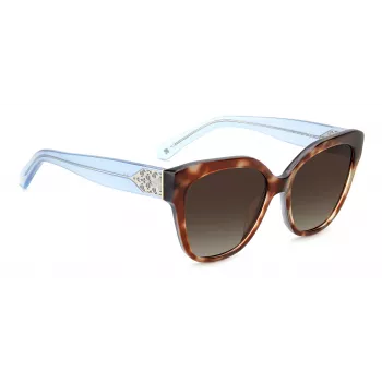 KATE SPADE SAVANNAGSIPRF Occhiali da sole donna - Montatura in acetato havana, lenti marroni sfumate, 57/17/140 mm
