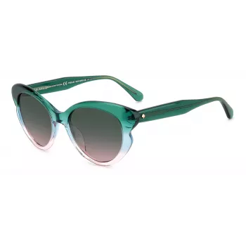 KATE SPADE donna Elina occhiali da sole cat eye - montatura nera, lenti grigio sfumato 53mm