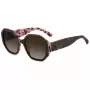 KATE SPADE Occhiali da sole quadrati da donna Flynnieg/S - Montatura in acetato nera, lenti in policarbonato grigie, protezione UV400 (54/20/140 mm)