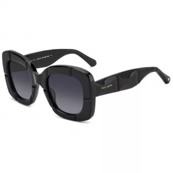 KATE SPADE Occhiali da sole donna Josey - Montatura in acetato nero, lenti grigio sfumato, 50 mm