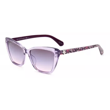 Occhiali da sole donna KATE SPADE Lucca squadrati havana acetato lenti marroni sfumate 55 mm