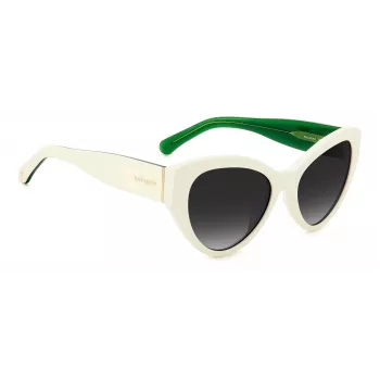 KATE SPADE Occhiali da sole donna Paisleigh SVK6 rettangolari - Montatura nera, lenti grigie sfumate 55/17/140 mm