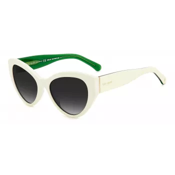 KATE SPADE Occhiali da sole donna Paisleigh SVK6 rettangolari - Montatura nera, lenti grigie sfumate 55/17/140 mm