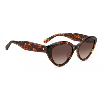 KATE SPADE Occhiali da sole donna JUNIGS086F5HA - montatura in acetato nera, lenti in policarbonato grigie, 55/17/140 mm