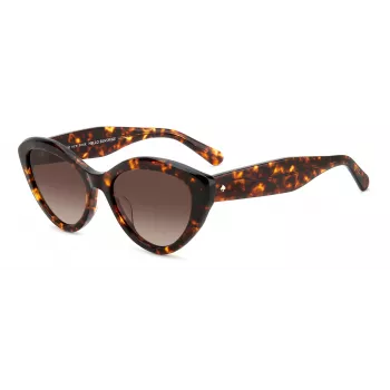 KATE SPADE Occhiali da sole donna JUNIGS086F5HA - montatura in acetato nera, lenti in policarbonato grigie, 55/17/140 mm