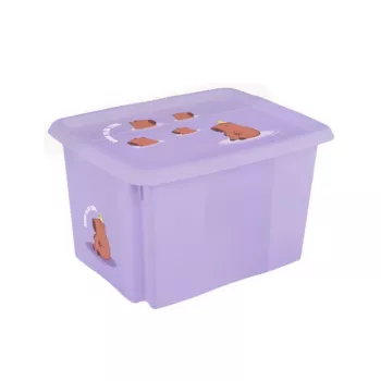 keeeper Scatola con coperchio 45L Karolina Capybara 55,5x40x30cm soft purple