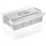 keeeper Scatola con coperchio e organizer Henri 29x41x20 cm 16 L grigio chiaro/trasparente