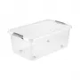 keeeper Box con coperchio su ruote clipbox Leo 59x38x24cm 37L Trasparente