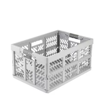 keeeper scatola pieghevole ben 45 L Nordic Grey — portata fino a 50 kg, scatola contenitore pieghevole 54 x 37 x 28 cm