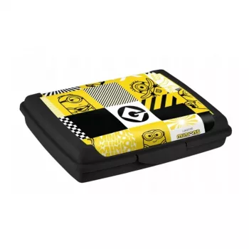 keeeper scatola contenitore deco-click-box mini 0,5L Carla Minions Mosaic 17x13x3,5cm nero