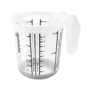 KEEEPER Misurino con funzione antiscivolo 0,5L Massimo Ø10,5x11,5cm trasparente/grigio