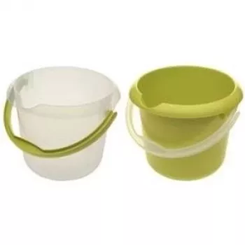 keeeper Mika Secchio per pulizia rotondo, 5 L, trasparente, manico ergonomico, scala di misurazione integrata 1170500100000