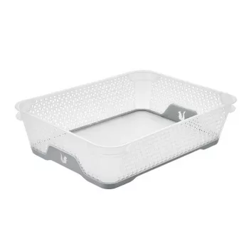 keeeper cestino mini A5 con fondo antiscivolo Jonas 26,5x20x7 cm trasparente/grigio