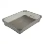 keeeper mirko A4 cestino contenitore mini, grigio cristallo trasparente, impilabile, 36 x 26,5 x 7 cm