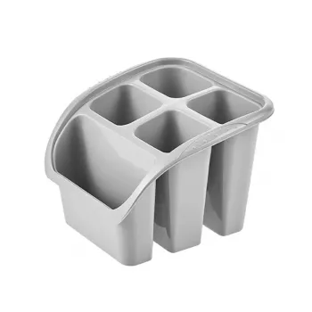 keeeper Pino scolapiatti posate, polipropilene, Nordic Grey, 16 x 16 x 12 cm