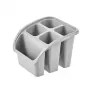 keeeper Pino scolapiatti posate, polipropilene, Nordic Grey, 16 x 16 x 12 cm