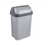keeeper Rasmus 10L cestino con coperchio girevole, argento chiaro