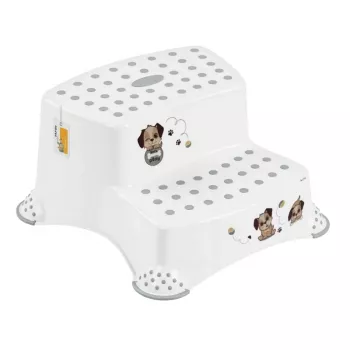 keeeper Panca a due gradini Igor Dogs, bianco, 40 x 37 x 21 cm, portata 120 kg, piedini antiscivolo