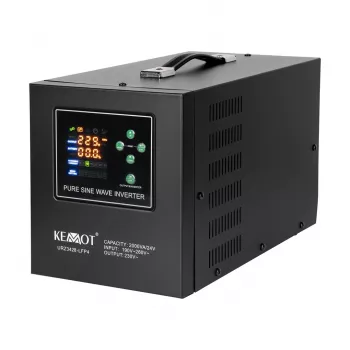 KEMOT PROsinus-2000/24-LFP4 Inverter UPS a onda sinusoidale pura 2000VA/1400W 24V DC a 230V AC con caricabatterie