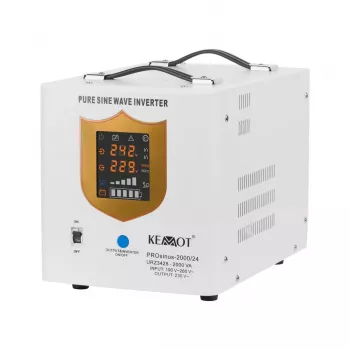 KEMOT PROsinus-2000/24 convertitore UPS con onda sinusoidale pura e funzione di ricarica 24V 230V 2000VA/1400W