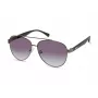 Kenneth Cole KC1394-5908B Occhiali da sole rettangolari uomo - montatura nero lucido, lenti grigio fumo