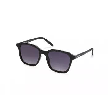 KENNETH COLE KC3005-5301B Occhiali da sole unisex rettangolari - montatura nera lenti grigie 53mm