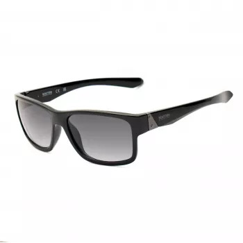 KENNETH COLE MAN KC1246-5801B Occhiali da sole - Montatura nero lucido, lenti in policarbonato grigie, 58 mm