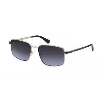 KENNETH COLE MAN Occhiali da sole RN00001-5810W - Montatura nera, lenti grigie, 58 mm