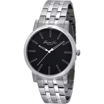 KENNETH COLE Uomo IKC9231 Orologio analogico al quarzo 43mm quadrante nero cinturino in pelle