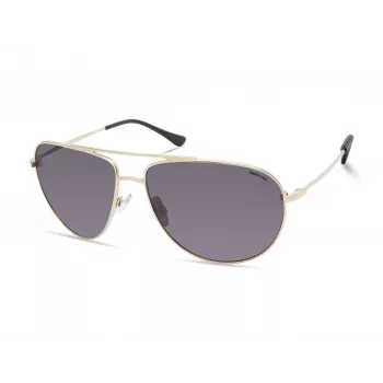 Occhiali da sole rettangolari da uomo Kenneth Cole KC2971-6032A - montatura nera, lenti grigie, 60 mm