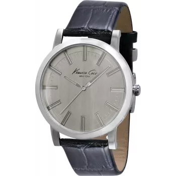 KENNETH COLE Orologio uomo IKC1931 44mm cassa in acciaio inox quadrante blu pelle marrone