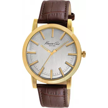 KENNETH COLE Orologio uomo IKC8043 43,5mm acciaio inox quarzo analogico quadrante nero cinturino color argento