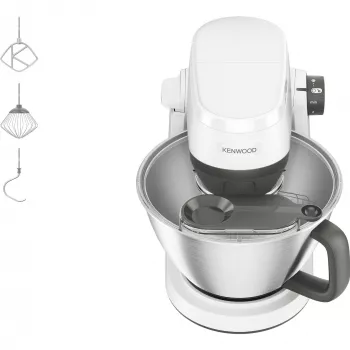 KENWOOD Multi-Tasker KHC30.000WH Robot da cucina (grigio/bianco, 1000 W, ciotola 4,3 L)