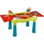 KETER Creative Fun Table Turchese/Rosso – Tavolo da gioco e attività 2-in-1 per bambini con piano girevole, sgabello, accessori per disegno e costruzioni
