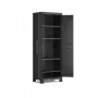 Keter armadio Detroit 62x182x45cm con ripiani divisi - Nero/Grigio