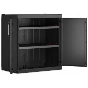 Keter Detroit XL Low Cabinet 89x93x54 cm nero/grigio