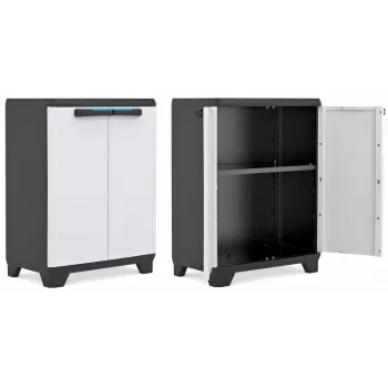KETER LINEAR CABINET LOW 68x39x90cm Nero/Grigio