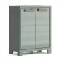 KETER Optima Wonder Armadietto Basso Verde/Beige - 1 Ripiano Regolabile, Doppia Porta, Con Serratura, Resistente agli Agenti Atmosferici
