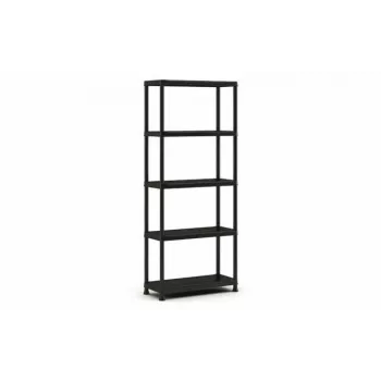 KETER libreria in plastica 5 ripiani 80 x 40 x 187 cm grigio/nero