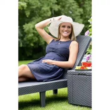 KETER Lettino in poli rattan Jaipur graphite