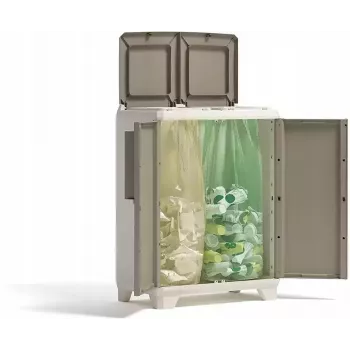 KETER Contenitore professionale per la raccolta differenziata 25L verde lime