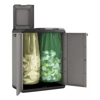 Keter Split Basic 220 L Box da giardino rettangolare in plastica Grigio