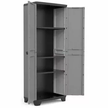KETER armadio portautensili con ripiani 68 x 39 x 173 cm Grigio/Nero