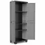 KETER armadio portautensili con ripiani 68 x 39 x 173 cm Grigio/Nero