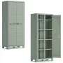 KETER Utility Storage Cabinet con 4 ripiani regolabili, verde/beige, 11011559