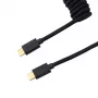 Keychron cavo aviatore a spirale - nero/dritto