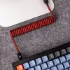 Keychron Coiled Aviator Cable - rosso (USB-A a USB-C, 2m, GX12 rimovibile)