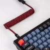 Keychron Coiled Aviator Cable - rosso (USB-A a USB-C, 2m, GX12 rimovibile)