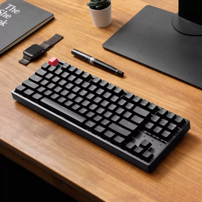 Tastiera meccanica wireless Keychron K8 QMK 80% TKL V2 switch Red - nero